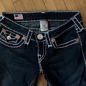 True Religion Women's Deep Indigo Jeans size 26 y2k